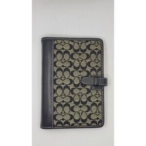 Vintage Coach Monogram Canvas Leather 8.5X6.5 Agenda